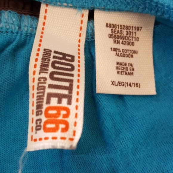 Girls Route 66 brown and blue maxi dress - Picture 6 of 6